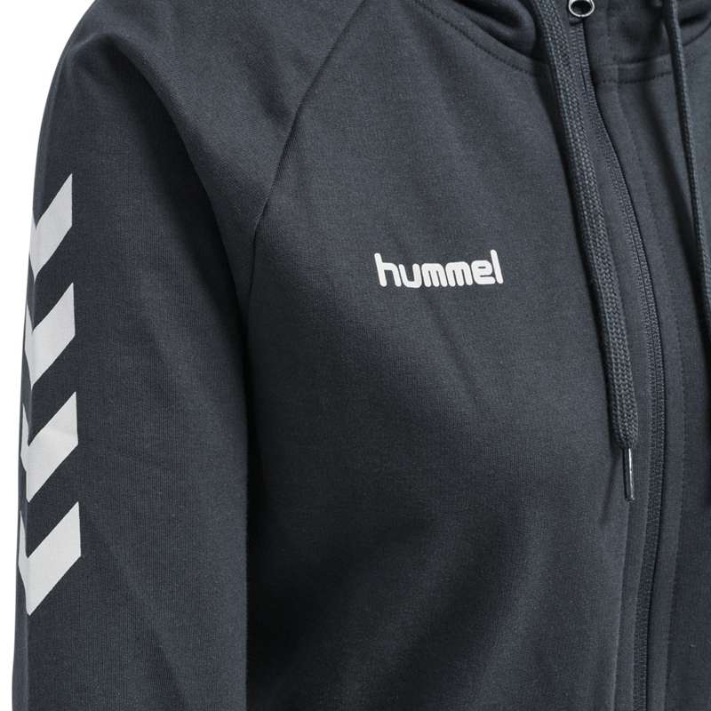 Hummel Go Cotton Zip Hoodie Damen Schwarz | 815657-882