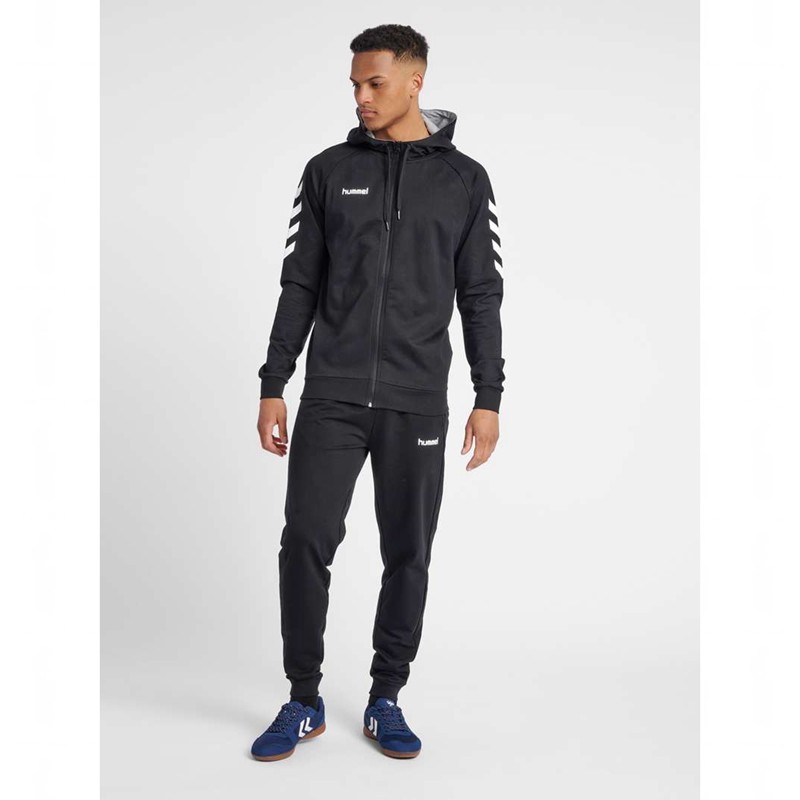 Hummel Go Cotton Zip Hoodie Herren Schwarz | 813803-772