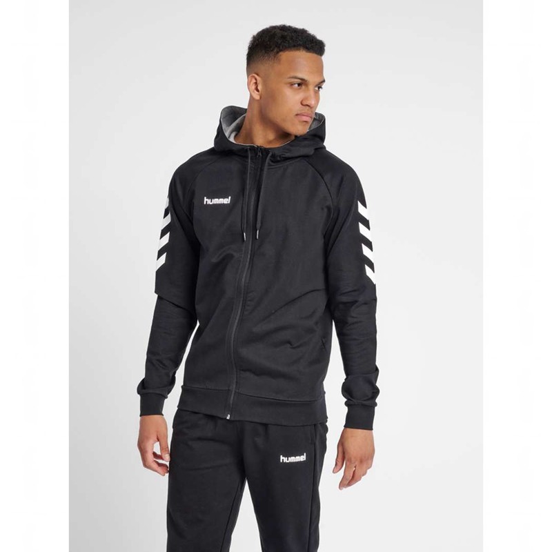 Hummel Go Cotton Zip Hoodie Herren Schwarz | 813803-772