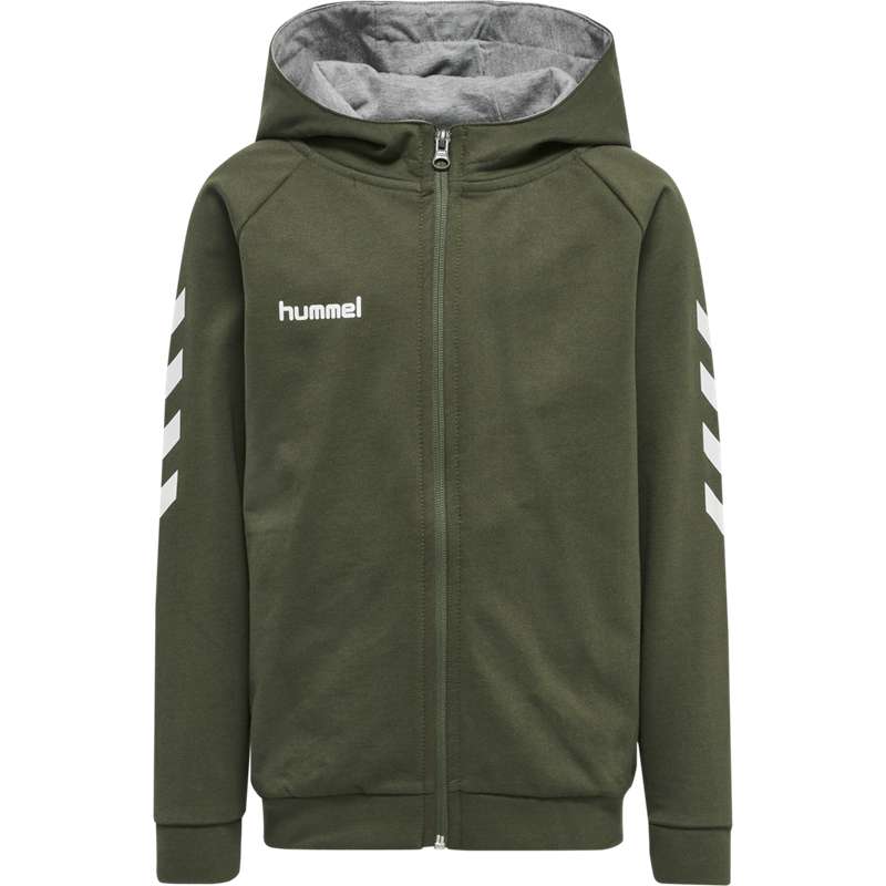 Hummel Go Cotton Zip Hoodie Kinder Grün | 644407-405
