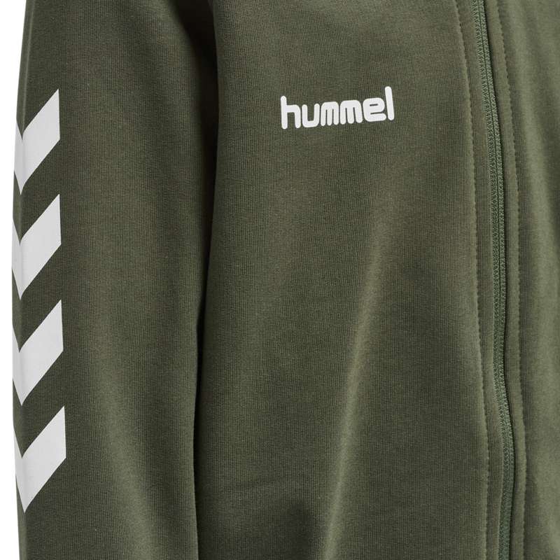 Hummel Go Cotton Zip Hoodie Kinder Grün | 644407-405