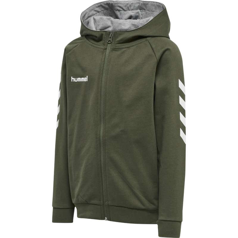 Hummel Go Cotton Zip Hoodie Kinder Grün | 644407-405
