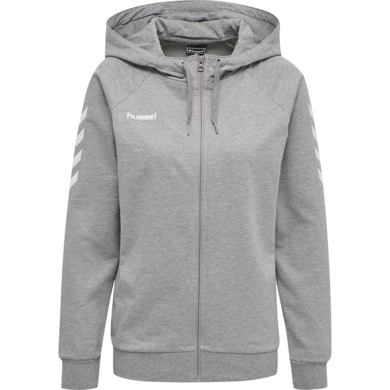 Hummel Go Cotton Zip Jacken Damen Grau | 204849-665