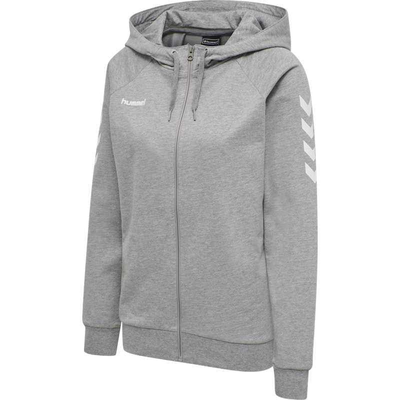 Hummel Go Cotton Zip Jacken Damen Grau | 204849-665