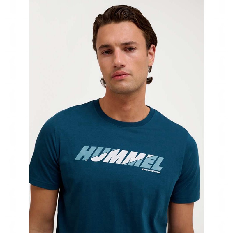 Hummel Graphic Bold Logo T-shirts Herren Navy | 346020-841