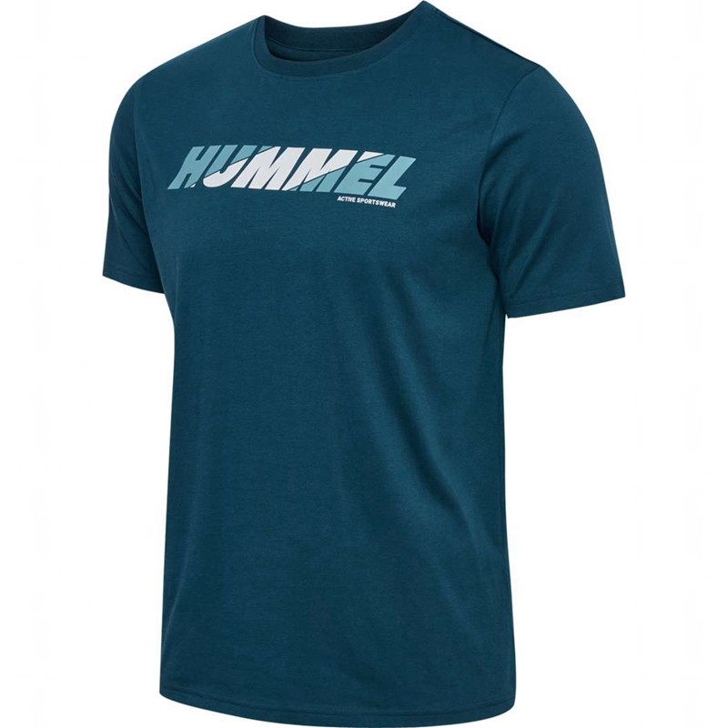 Hummel Graphic Bold Logo T-shirts Herren Navy | 346020-841