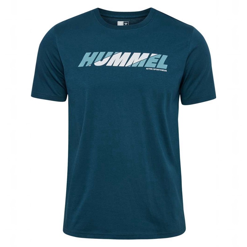 Hummel Graphic Bold Logo T-shirts Herren Navy | 346020-841