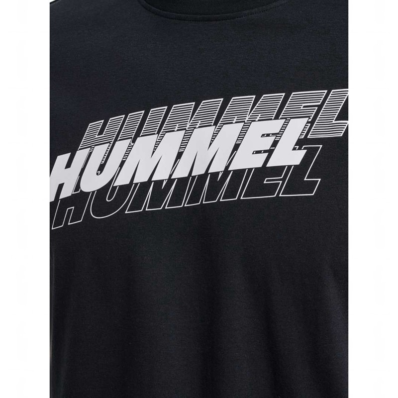 Hummel Graphic Triple Logo Cotton T-shirts Herren Schwarz | 135989-960
