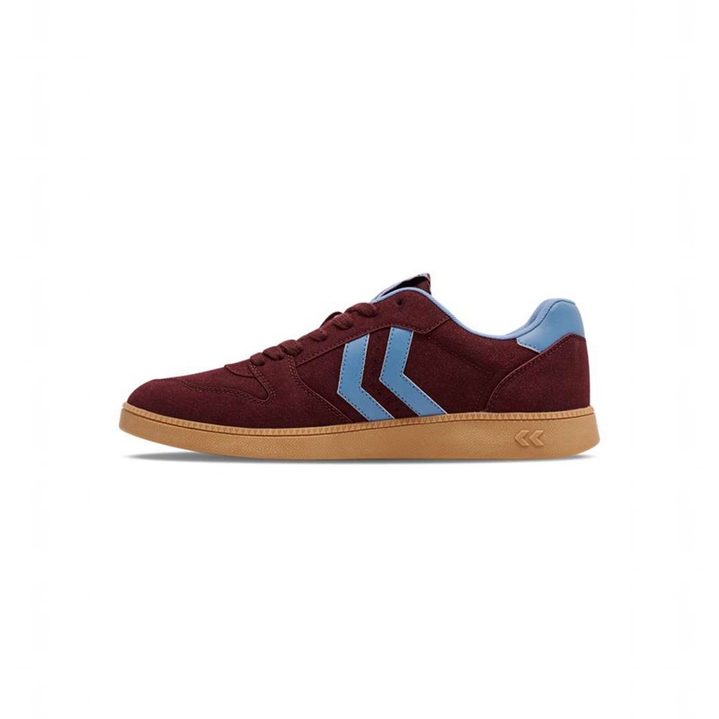 Hummel Handball Perfekt Synth. Suede Sneakers Damen Bordeaux | 291855-593