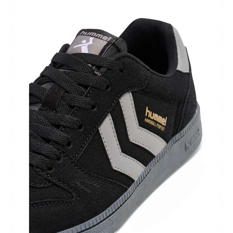 Hummel Handball Perfekt Synth. Suede Sneakers Herren Schwarz | 694908-727