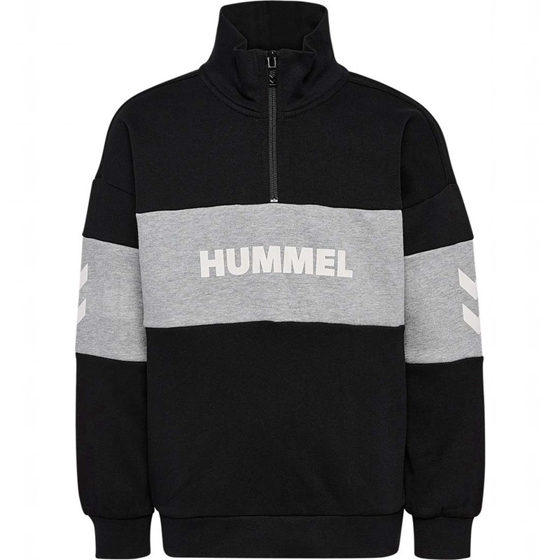Hummel Heron Half Zip Sweatshirts Kinder Schwarz | 002498-500
