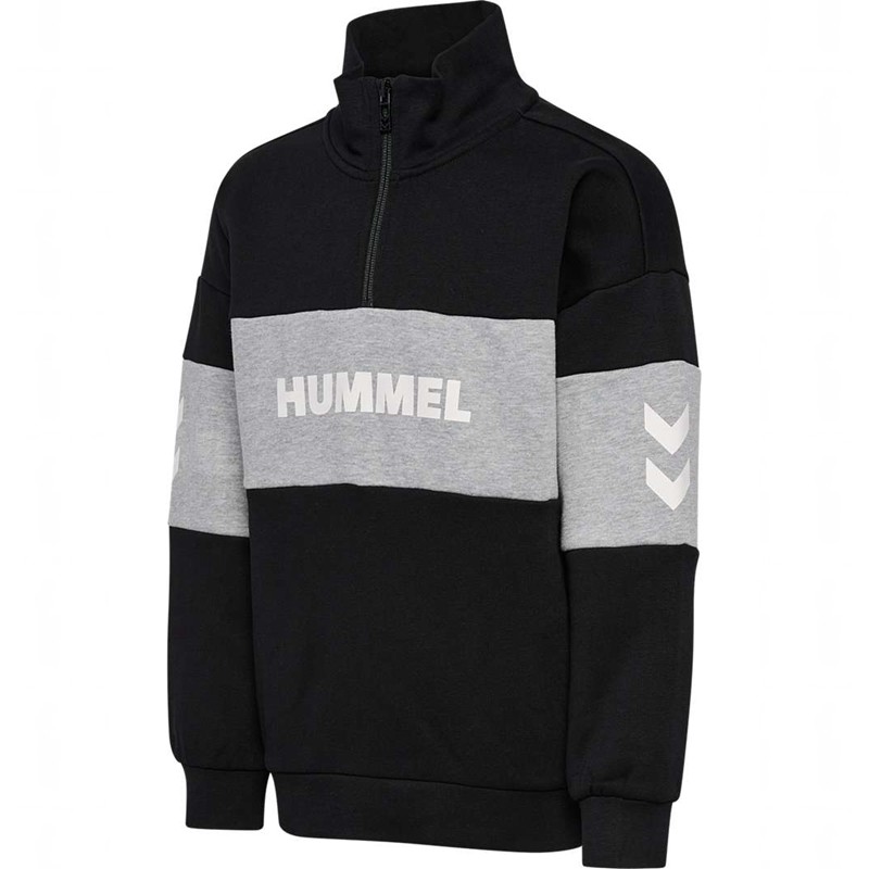 Hummel Heron Half Zip Sweatshirts Kinder Schwarz | 002498-500