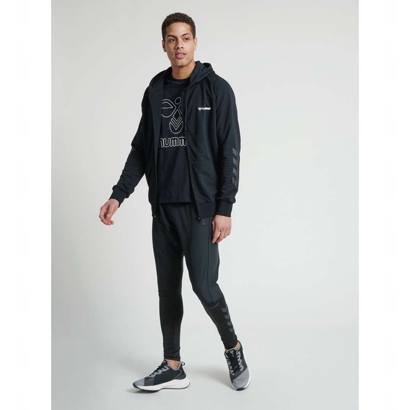 Hummel Isam Zip Hoodie Herren Schwarz | 459803-115