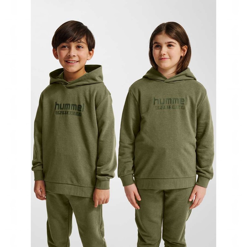 Hummel Jr Base Hoodie Kinder Grün | 266733-499