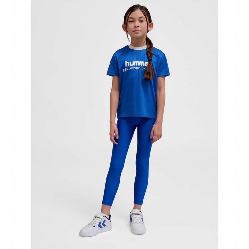 Hummel Jr Fast Loose S/S T-shirts Kinder Blau | 118682-029