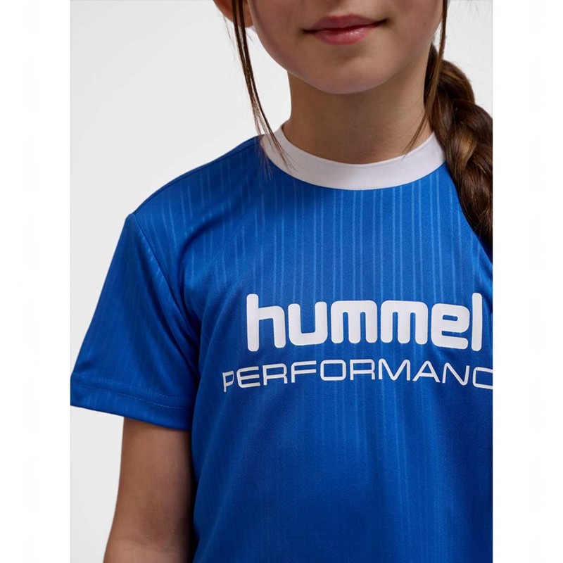 Hummel Jr Fast Loose S/S T-shirts Kinder Blau | 118682-029