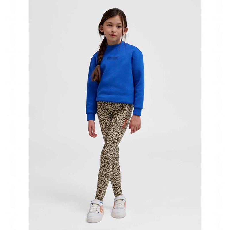 Hummel Jr Fast Mid Waist Sweatshirt Kinder Leopard | 320075-970