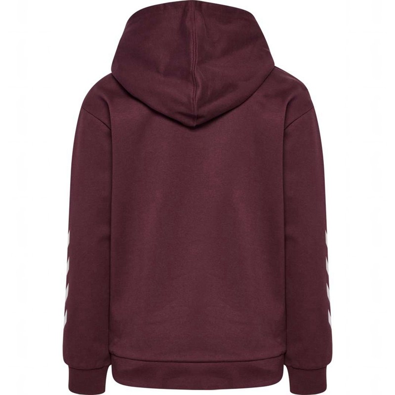 Hummel Jr Logo Hoodie Kinder Bordeaux | 759227-359