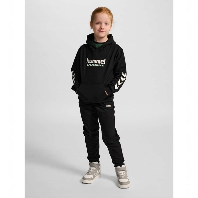 Hummel Jr Logo Hoodie Kinder Schwarz | 660181-846