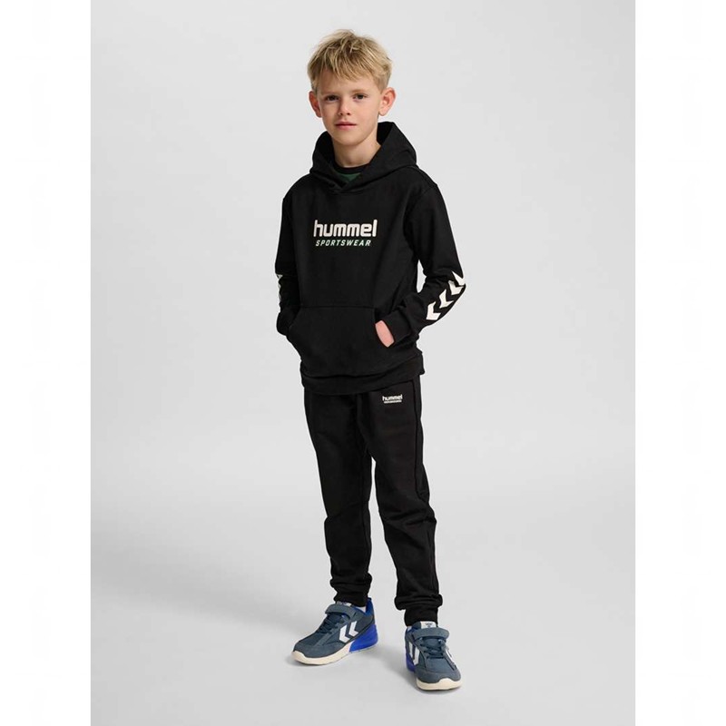 Hummel Jr Logo Hoodie Kinder Schwarz | 660181-846
