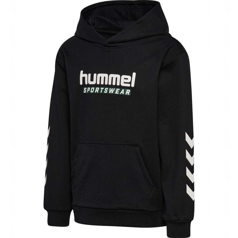 Hummel Jr Logo Hoodie Kinder Schwarz | 660181-846