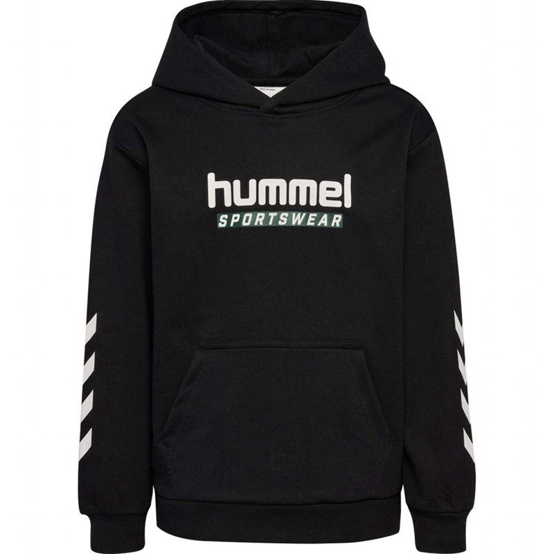 Hummel Jr Logo Hoodie Kinder Schwarz | 660181-846