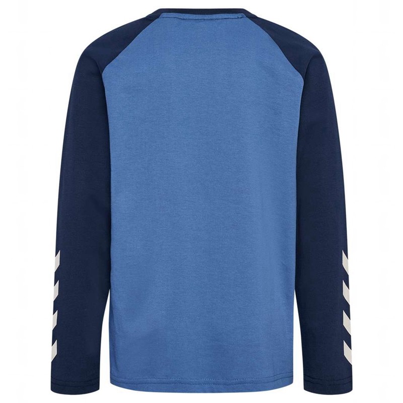 Hummel Jr Logo L/S Sportbekleidung Kinder Blau | 650671-130