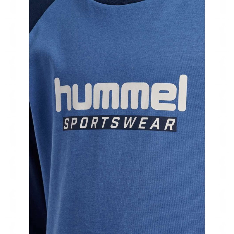 Hummel Jr Logo L/S Sportbekleidung Kinder Blau | 650671-130