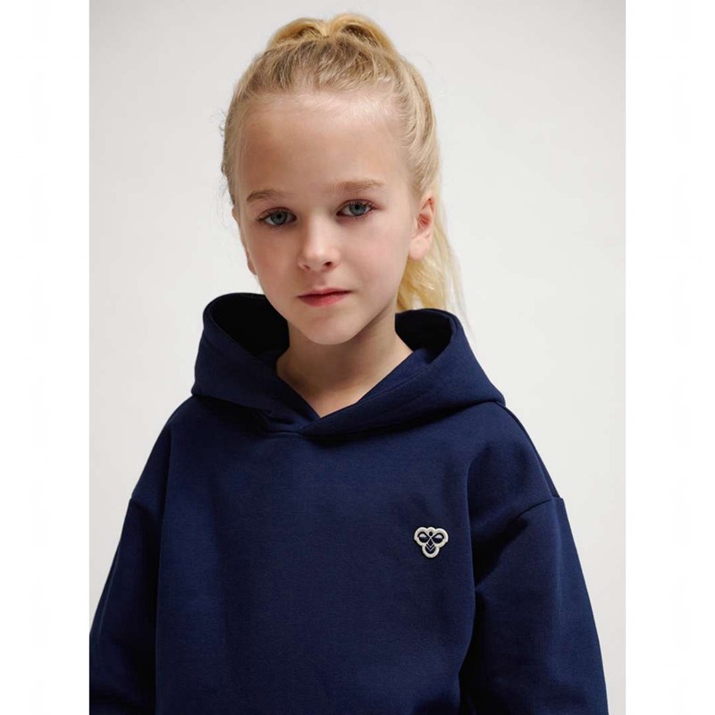 Hummel Jr Loose Bee Hoodie Kinder Navy | 588817-897