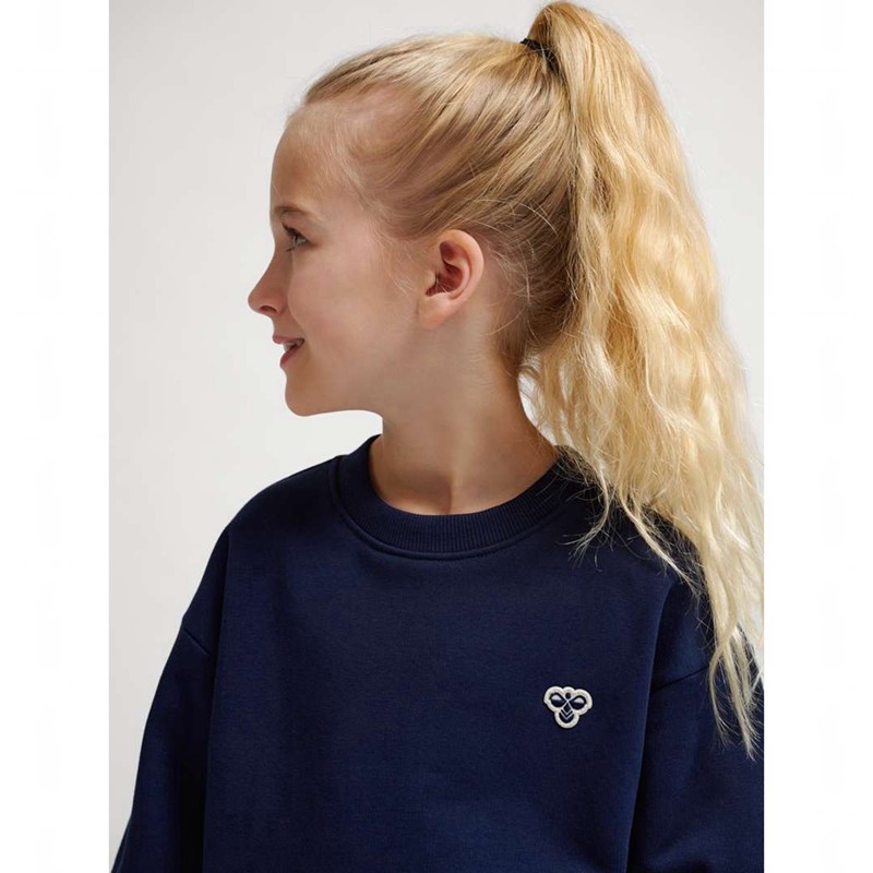 Hummel Jr Loose Crewneck Bee Handschuhe Kinder Navy | 208903-616