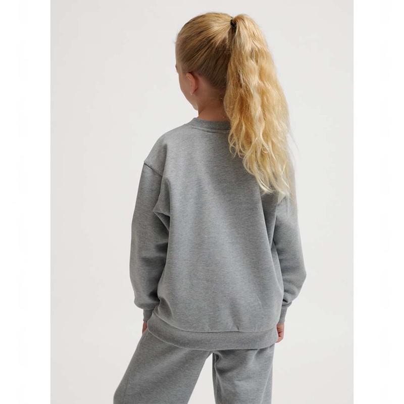 Hummel Jr Loose Crewneck Bee Hoodie Kinder Grau | 028746-558