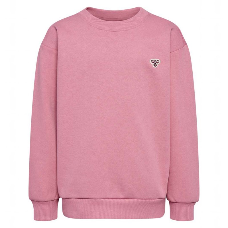 Hummel Jr Loose Crewneck Bee Sneakers Kinder Rosa | 492696-441