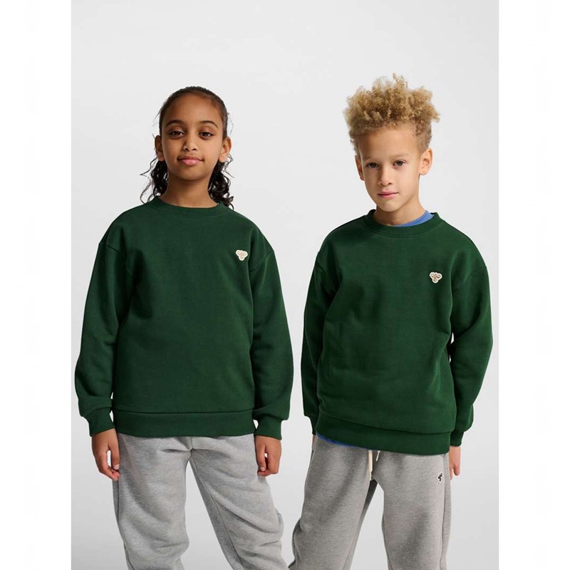 Hummel Jr Loose Crewneck Bee Sweatshirts Kinder Grün | 035357-023