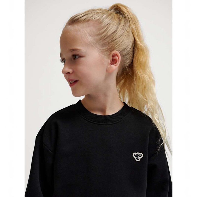 Hummel Jr Loose Crewneck Bee T-shirts Kinder Schwarz | 026679-748