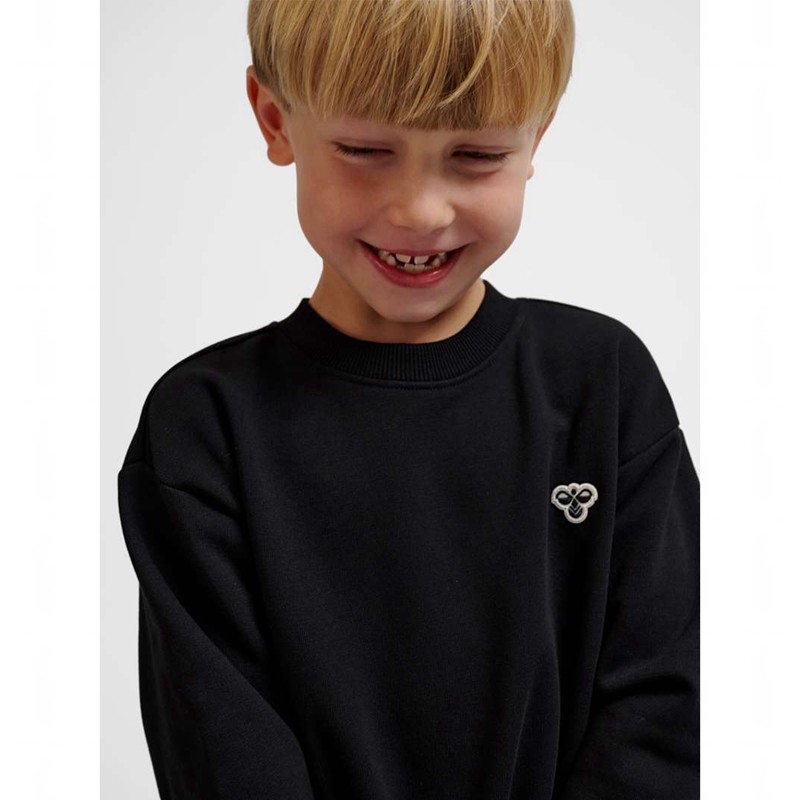 Hummel Jr Loose Crewneck Bee T-shirts Kinder Schwarz | 026679-748