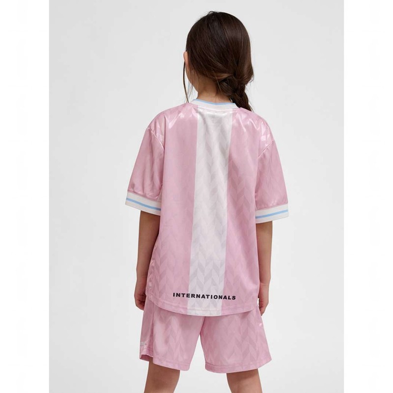 Hummel Jr Loose Fb Jersey S/S Kurze Hose Kinder Rosa | 978281-273