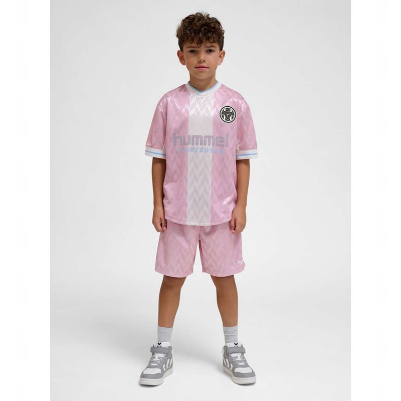 Hummel Jr Loose Fb Jersey S/S Kurze Hose Kinder Rosa | 978281-273