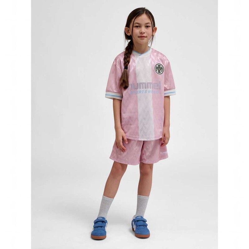 Hummel Jr Loose Fb Jersey S/S Kurze Hose Kinder Rosa | 978281-273