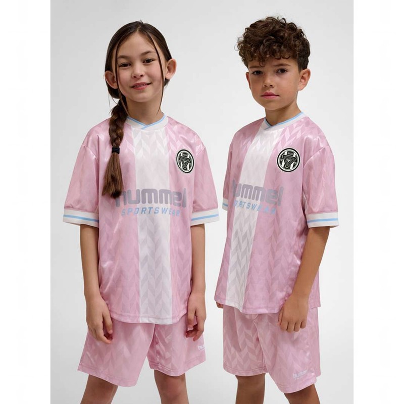 Hummel Jr Loose Fb Jersey S/S Kurze Hose Kinder Rosa | 978281-273