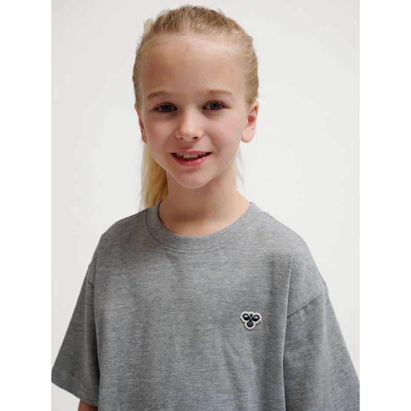 Hummel Jr Loose S/S Bee T-shirts Kinder Grau | 970861-502