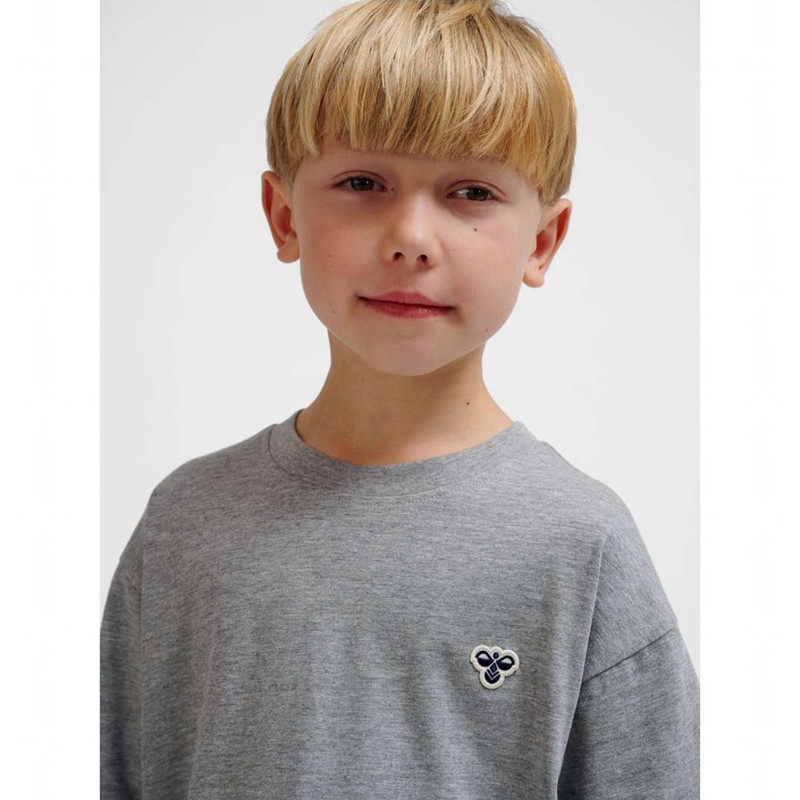 Hummel Jr Loose S/S Bee T-shirts Kinder Grau | 970861-502