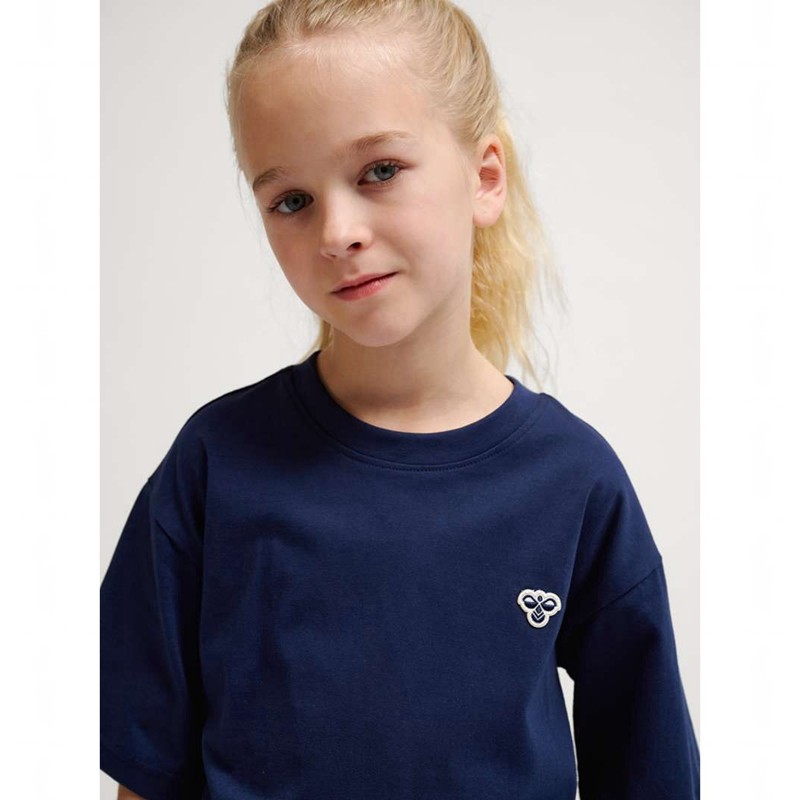 Hummel Jr Loose S/S Bee T-shirts Kinder Navy | 663811-238