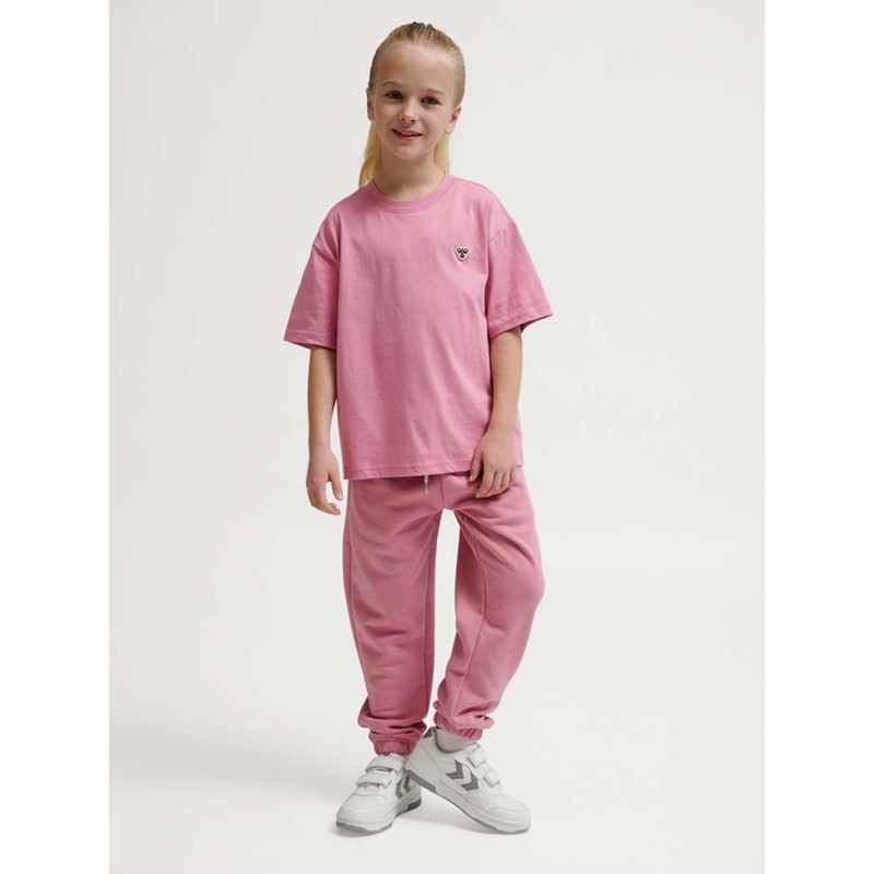 Hummel Jr Loose S/S Bee T-shirts Kinder Rosa | 655968-286