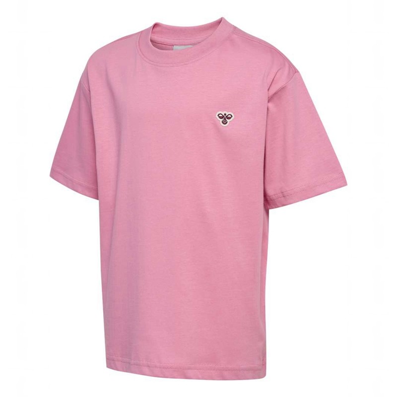 Hummel Jr Loose S/S Bee T-shirts Kinder Rosa | 655968-286