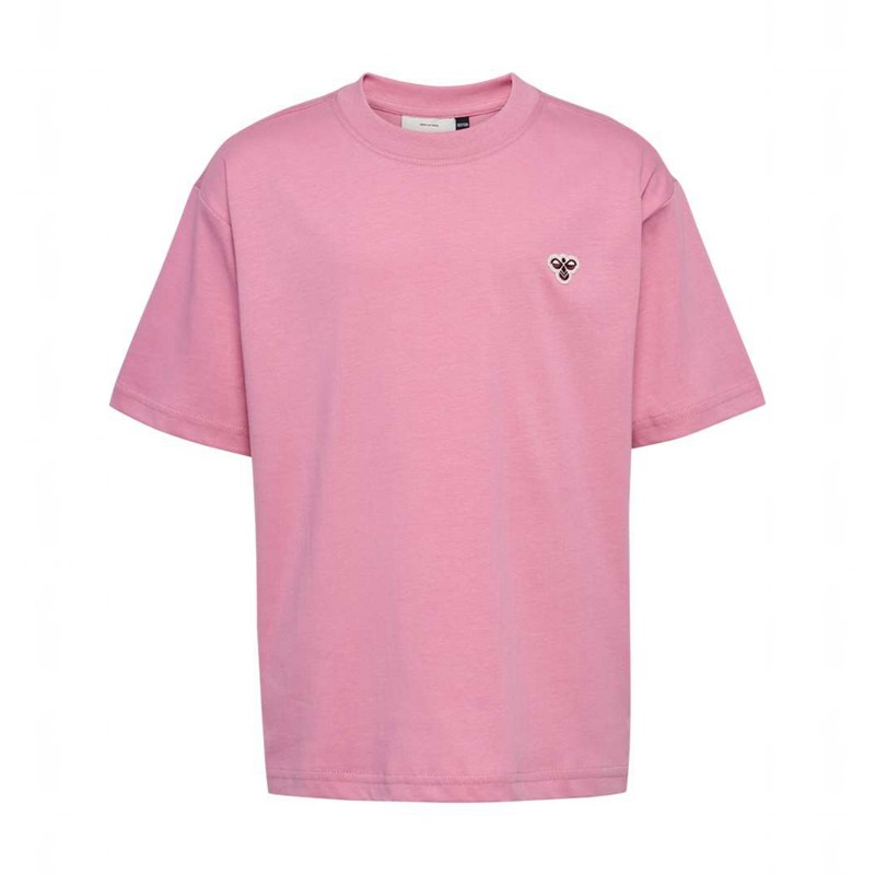 Hummel Jr Loose S/S Bee T-shirts Kinder Rosa | 655968-286
