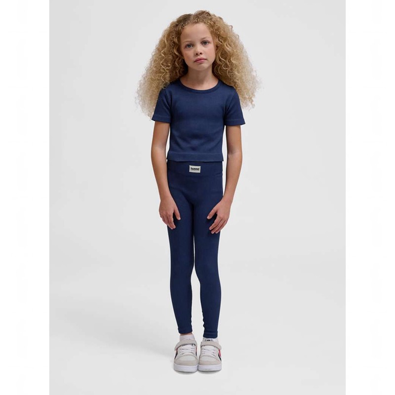 Hummel Jr Seamless Rib S/S T-shirts Kinder Schwarz | 000235-328