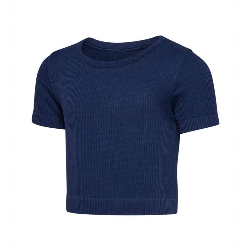 Hummel Jr Seamless Rib S/S T-shirts Kinder Schwarz | 000235-328