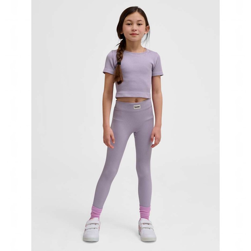 Hummel Jr Seamless Rib S/S T-shirts Kinder Lavendel | 223947-341