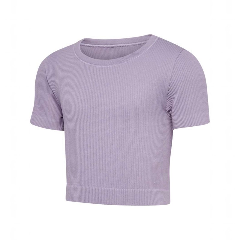 Hummel Jr Seamless Rib S/S T-shirts Kinder Lavendel | 223947-341