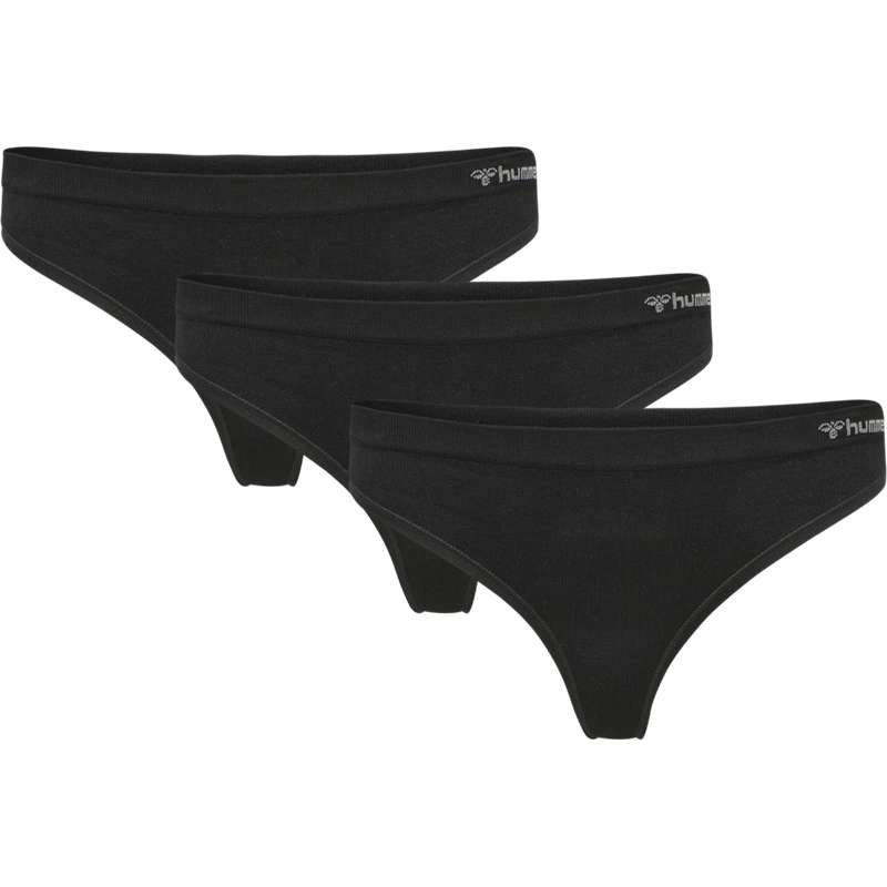 Hummel Juno 3 Pack Seamless Tanga Damen Schwarz | 984474-677